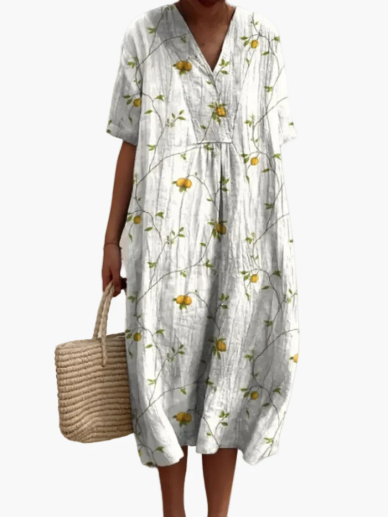 Damen Sommerkleid Boho Stil Freizeitkleid mit Blumendruck – Ideal für Urlaub & Alltag - Image 9