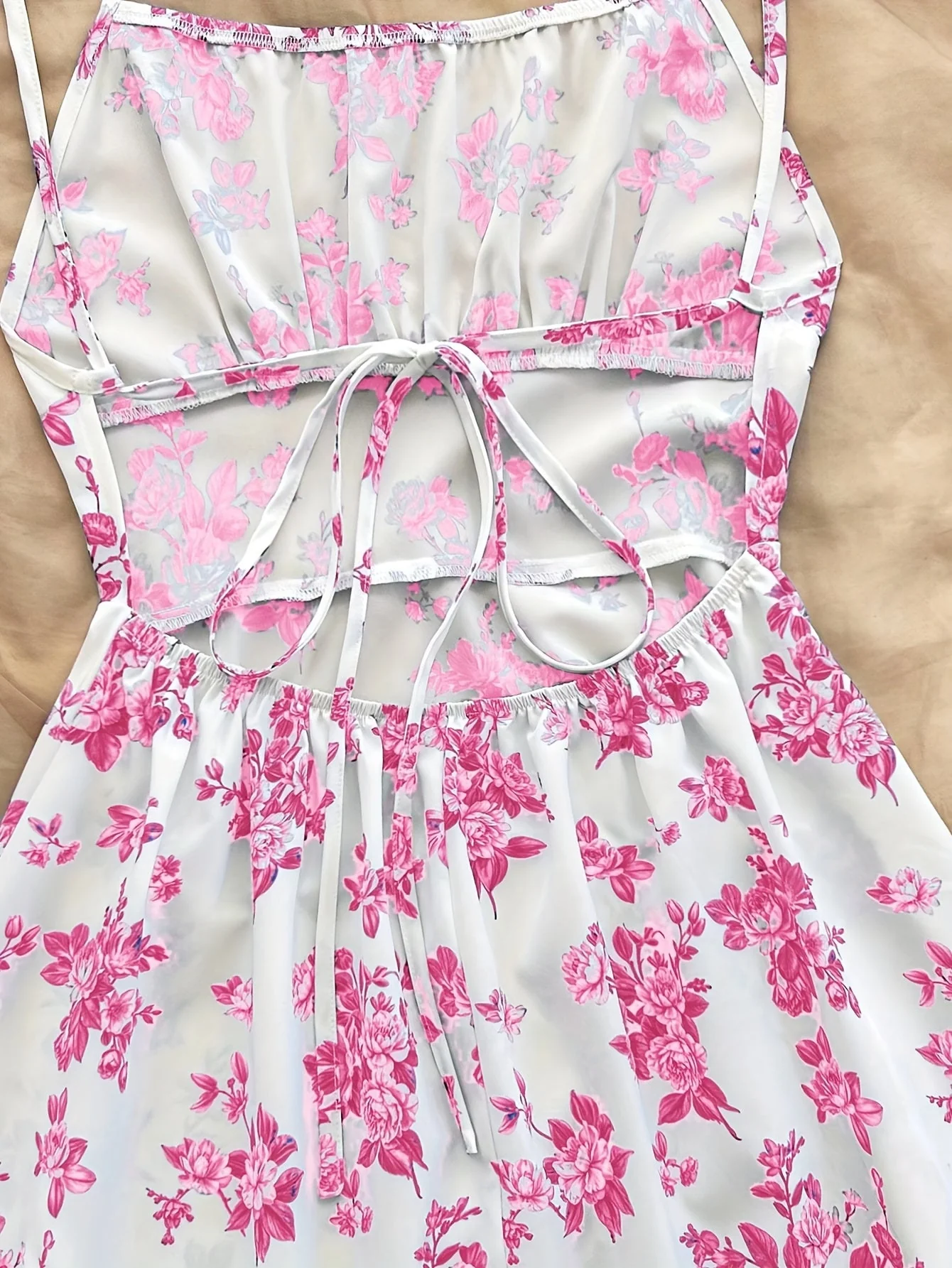 Damen Sommerkleid Elegant mit Blumenmuster und Spaghettiträgern – Perfekt für Freizeit und Gartenpartys - Image 9
