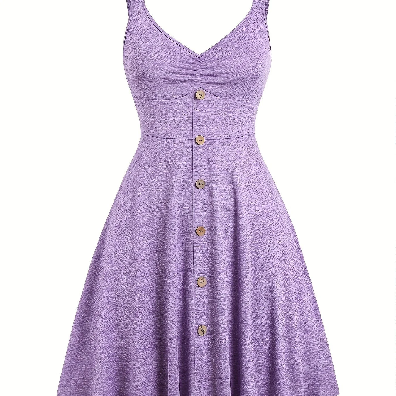 Damen Sommerkleid Elegant mit Knopfleiste und Trägern – Freizeit & Alltag
