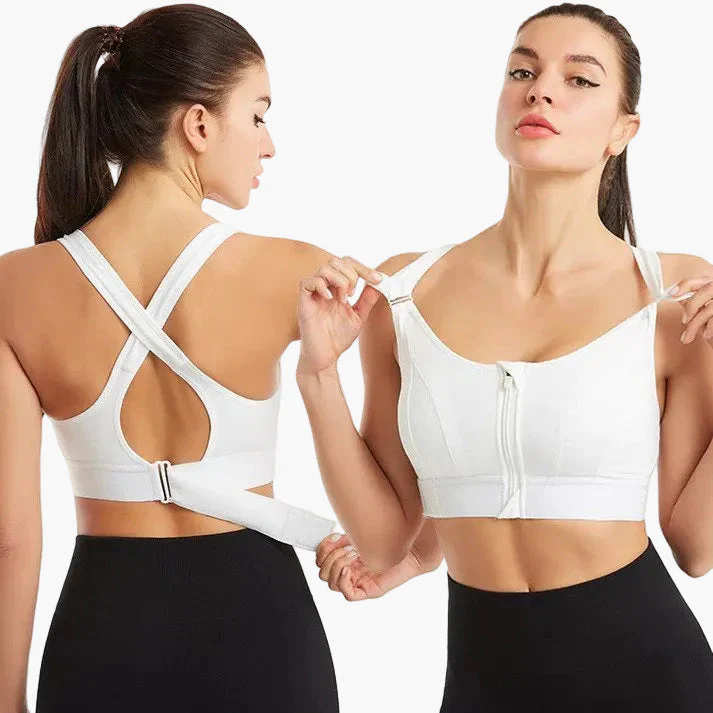 Damen Sport-BH mit Frontreißverschluss – Starker Halt & Komfort für Fitness, Yoga & Alltag - Image 4