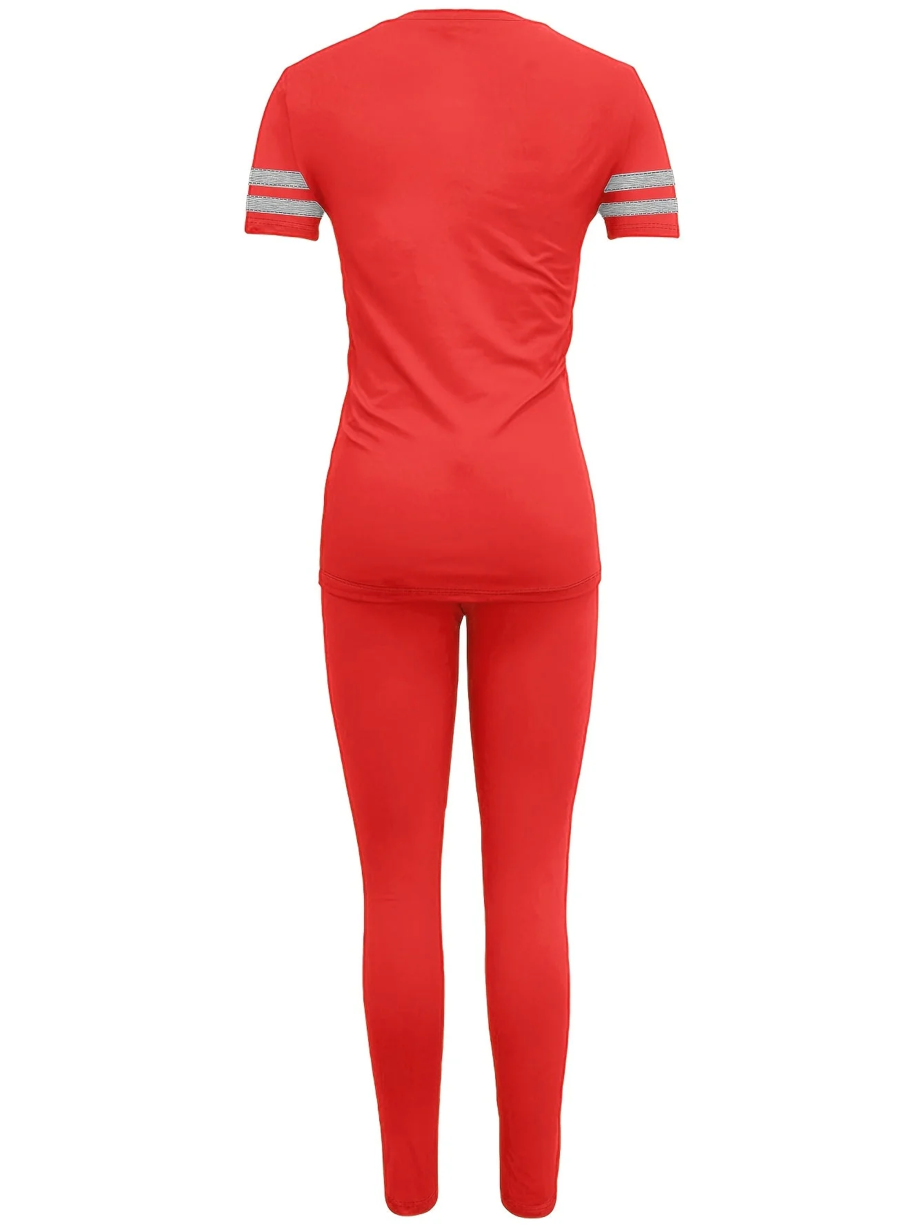 Damen Sportliches Freizeit-Set mit T-Shirt und Leggings – Modernes Outfit für Alltag & Fitness - Image 6