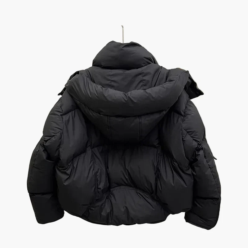 Damen Steppjacke mit abnehmbarer Kapuze – Wintermode, modischer Style, vielseitig für Alltag und Outdoor - Image 5
