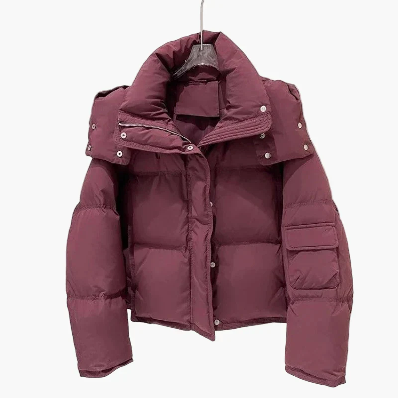 Damen Steppjacke mit abnehmbarer Kapuze – Wintermode, modischer Style, vielseitig für Alltag und Outdoor - Image 6