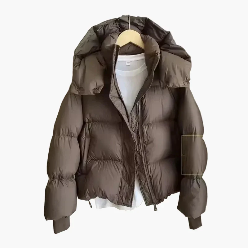 Damen Steppjacke mit Kapuze für Herbst und Winter – Warmer Alltagsmantel im modernen Stil