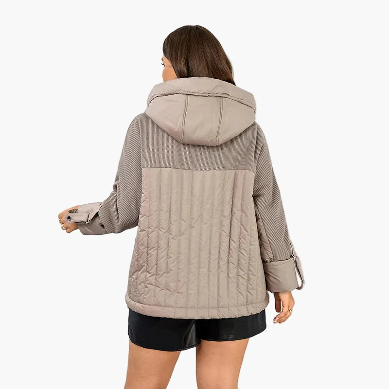 Damen Steppjacke mit Kapuze – Modische Übergangsjacke für den Alltag und Freizeit – Plus Size - Image 2