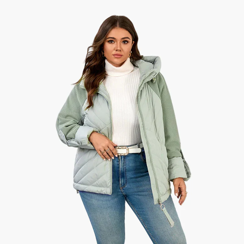 Damen Steppjacke mit Kapuze – Modische Übergangsjacke für den Alltag und Freizeit – Plus Size - Image 4