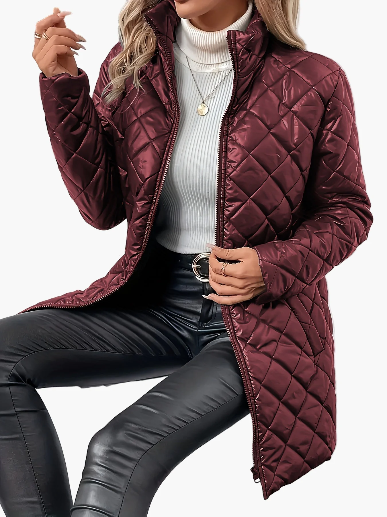 Damen Steppjacke mit Reißverschluss – Modische Übergangsjacke für Alltag und Freizeit - Image 7