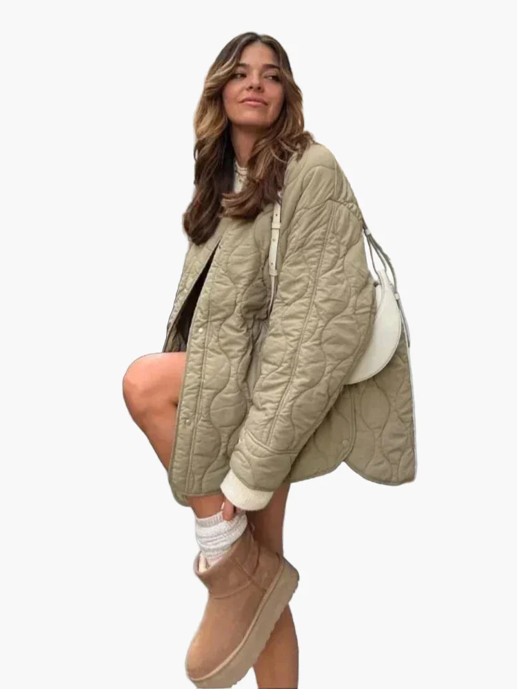 Damen Steppjacke Oversize Stil – Modischer Übergangsjacke für Freizeit und Alltag - Image 3