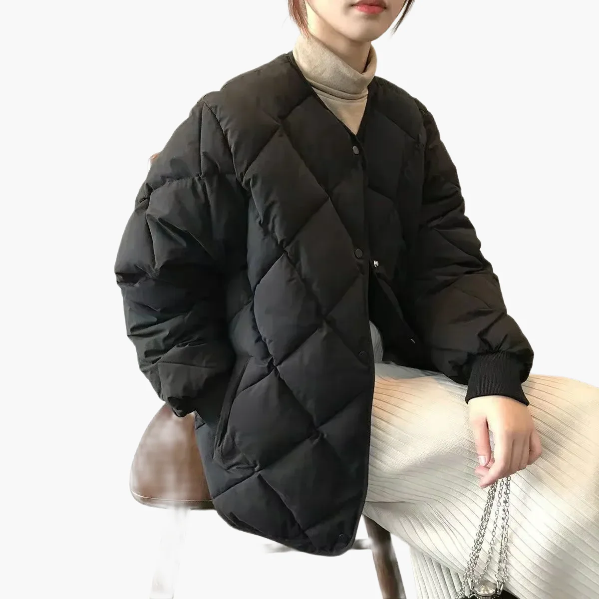 Damen Steppjacke im Oversize-Look – Modische Übergangsjacke für Alltag & Freizeit
