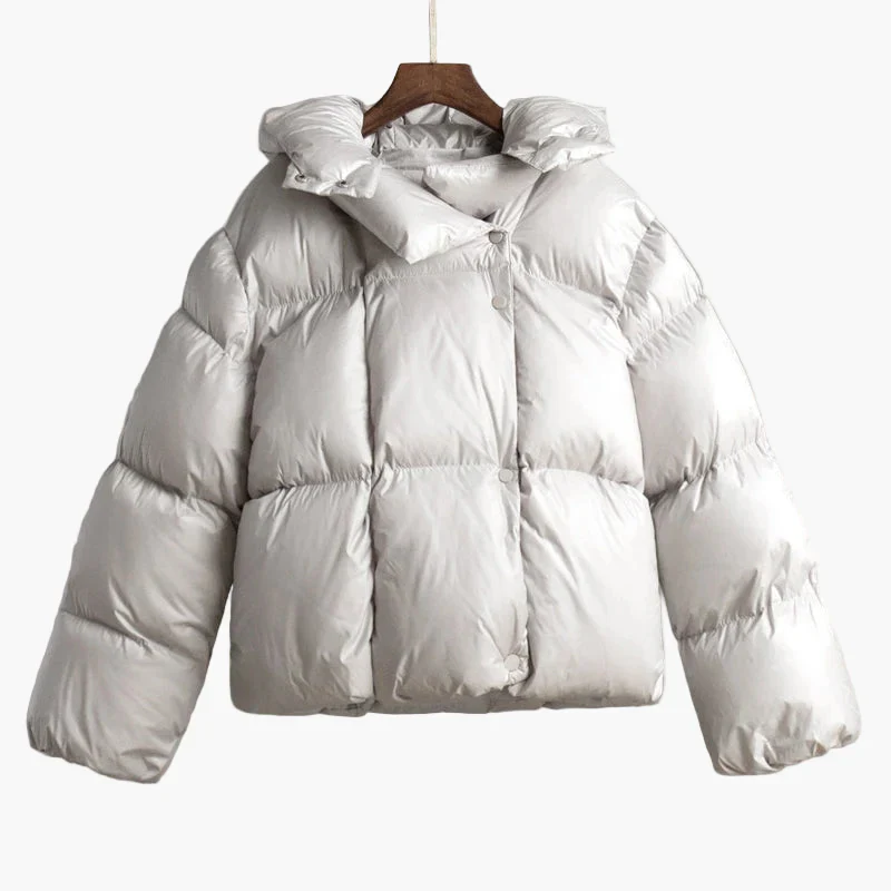 Damen Steppjacke Winterjacke mit Kapuze – Modische Oversize Pufferjacke für kalte Tage