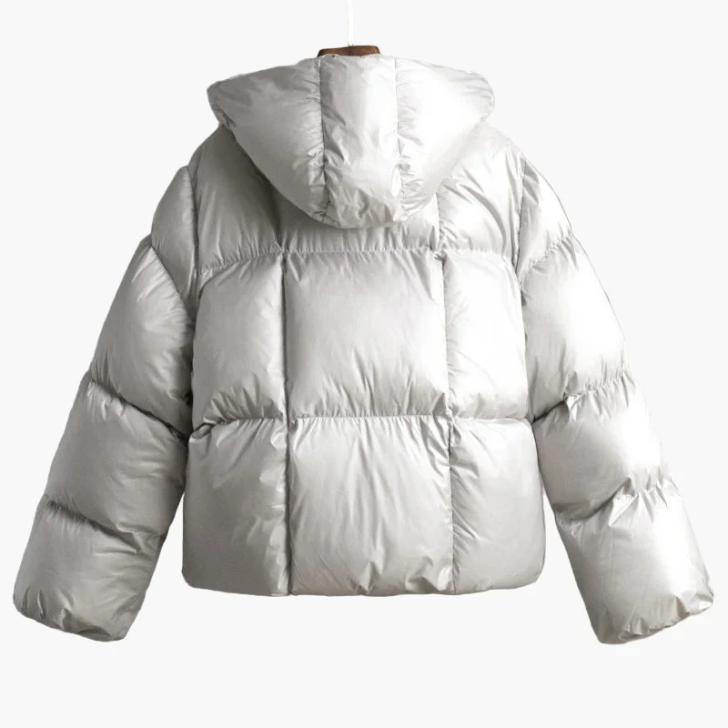 Damen Steppjacke Winterjacke mit Kapuze – Modische Oversize Pufferjacke für kalte Tage - Image 2