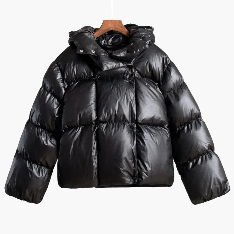 Damen Steppjacke Winterjacke mit Kapuze – Modische Oversize Pufferjacke für kalte Tage - Image 3