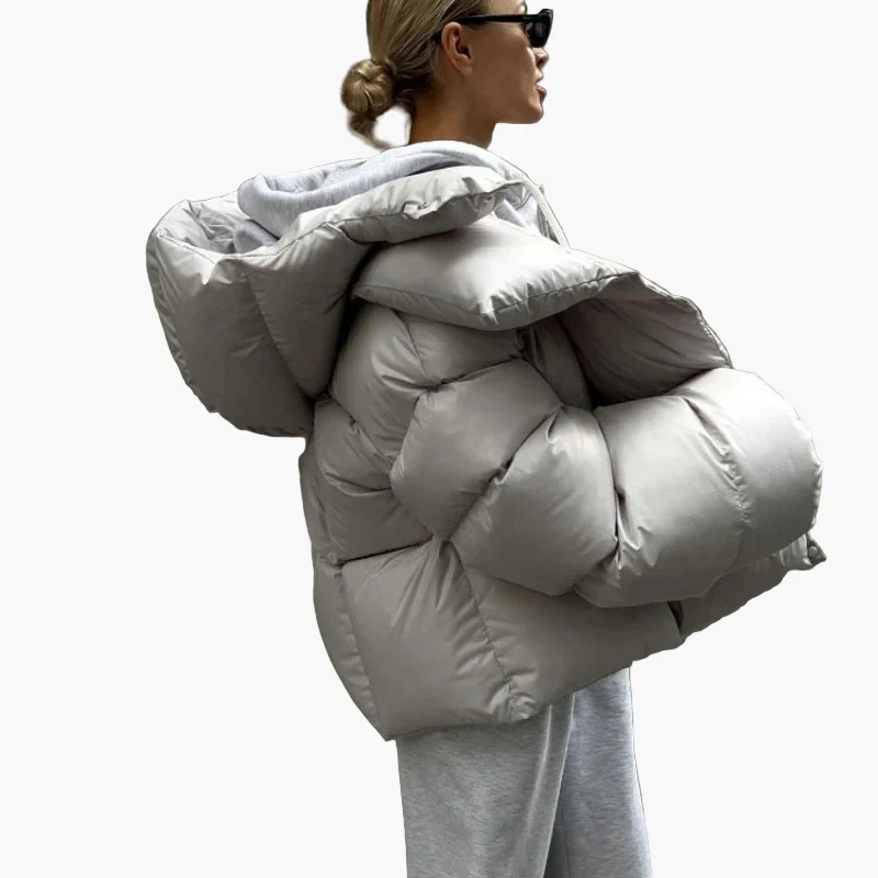 Damen Steppjacke Winterjacke mit Kapuze – Modische Oversize Pufferjacke für kalte Tage - Image 7