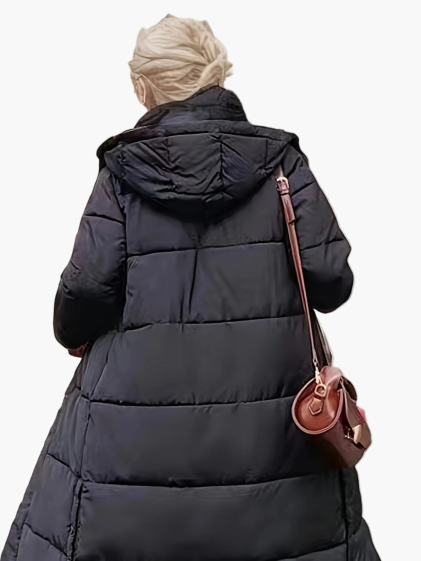 Damen Steppmantel Lang Eleganter Wintermantel mit Kapuze – Perfekt für Alltag und Outdoor - Image 6