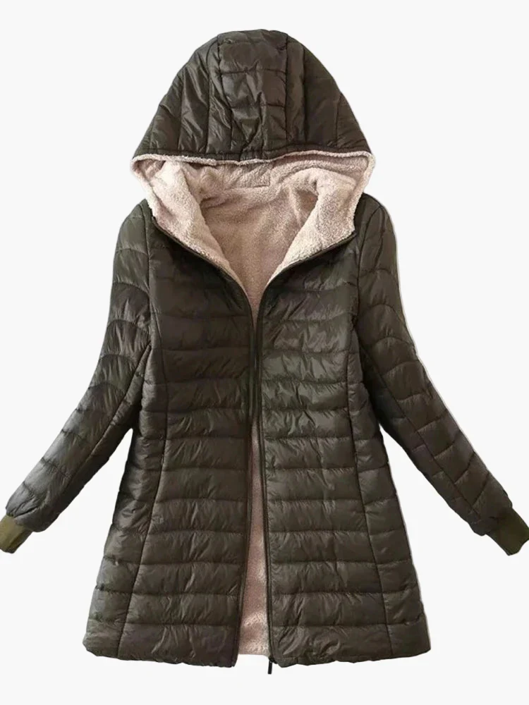 Damen Steppmantel mit Kapuze – Eleganter Wintermantel für Alltag und Freizeit - Image 5