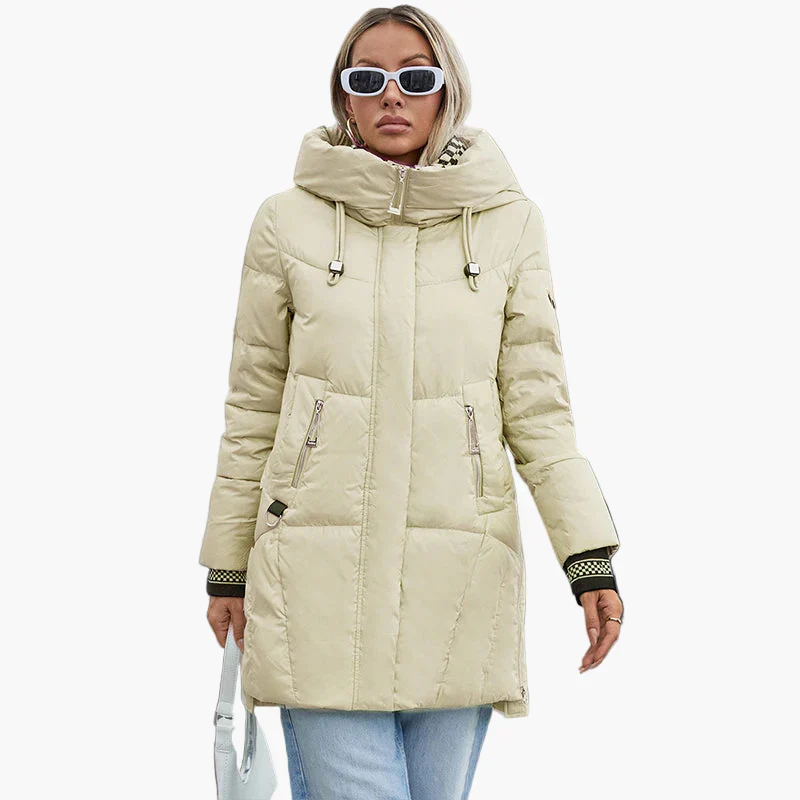 Damen Steppmantel mit Kapuze – Modischer Wintermantel für Alltag und Freizeit