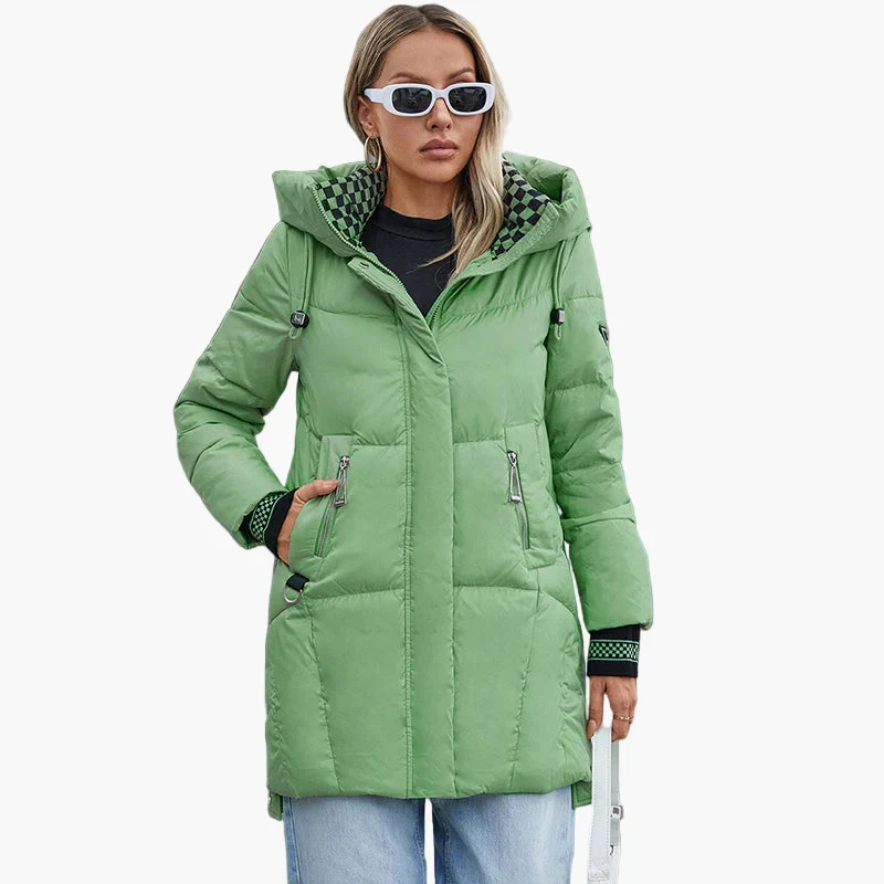 Damen Steppmantel mit Kapuze – Modischer Wintermantel für Alltag und Freizeit - Image 5