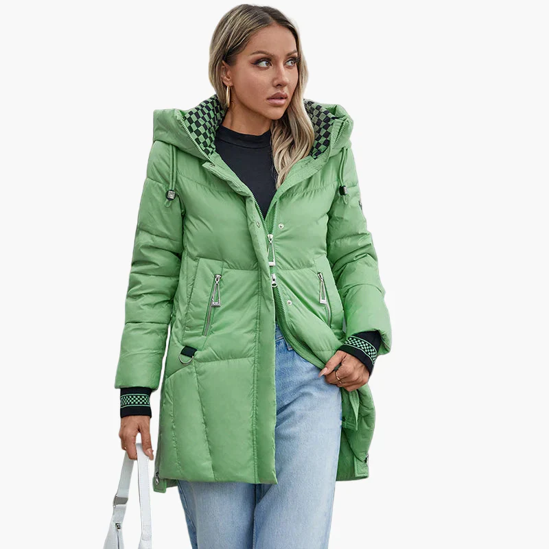 Damen Steppmantel mit Kapuze – Modischer Wintermantel für Alltag und Freizeit - Image 6