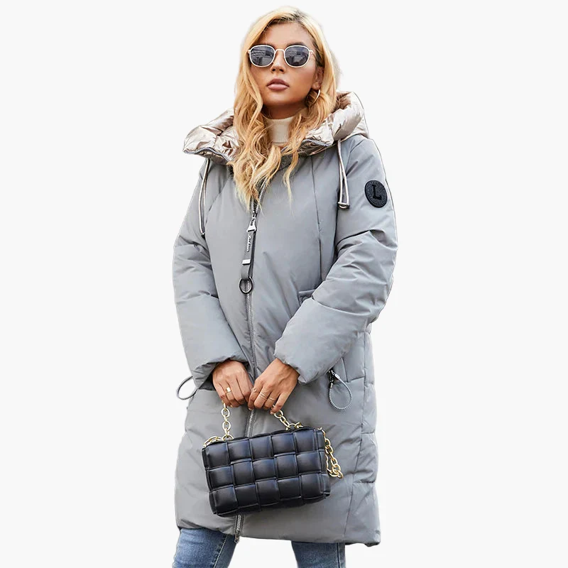 Damen Steppmantel mit modischem Oversized-Kragen – Urbaner Wintermantel für Alltag & Freizeit - Image 4