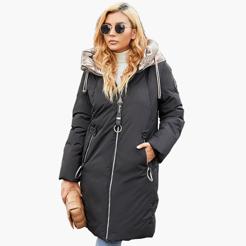 Damen Steppmantel mit modischem Oversized-Kragen – Urbaner Wintermantel für Alltag & Freizeit - Image 5