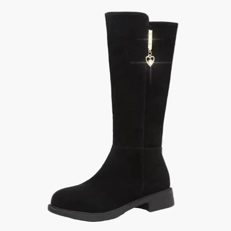 Damen Stiefel mit Herz-Reißverschluss, modisch und vielseitig für Herbst und Winter - Image 3
