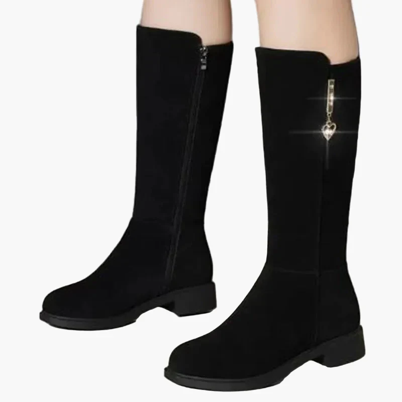 Damen Stiefel mit Herz-Reißverschluss, modisch und vielseitig für Herbst und Winter - Image 4