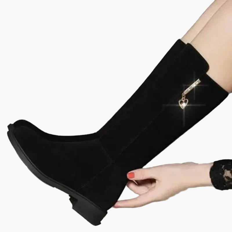 Damen Stiefel mit Herz-Reißverschluss, modisch und vielseitig für Herbst und Winter - Image 5