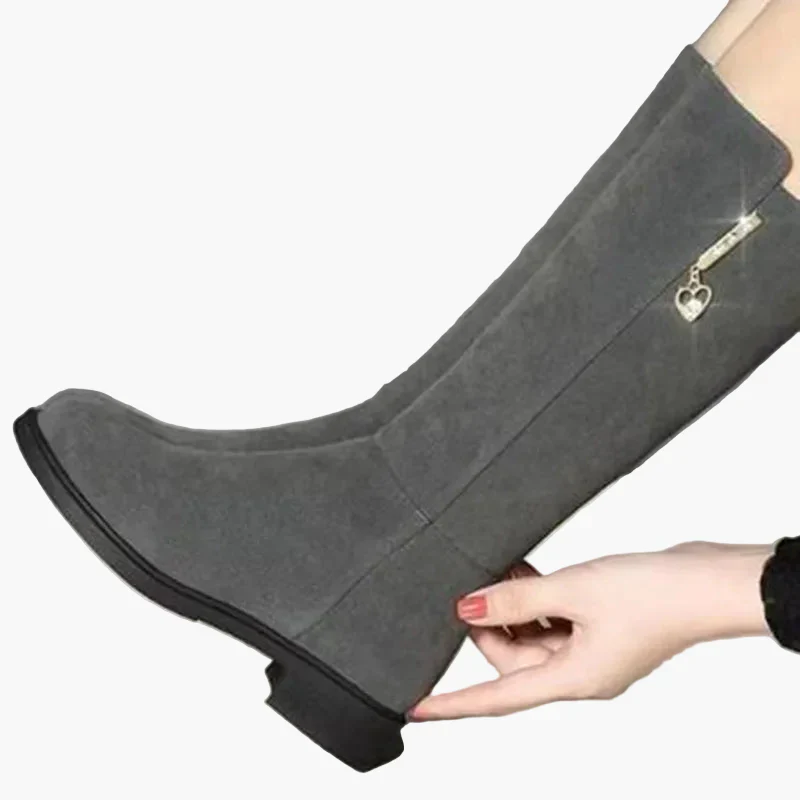Damen Stiefel mit Herz-Reißverschluss, modisch und vielseitig für Herbst und Winter - Image 6