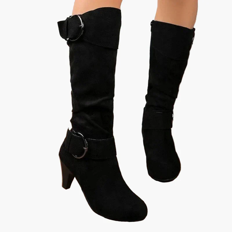 Damen Stiefeletten mit Absatz und Schnalle – Modische Herbst-Winter Boots für Alltag & Ausgehen - Image 4