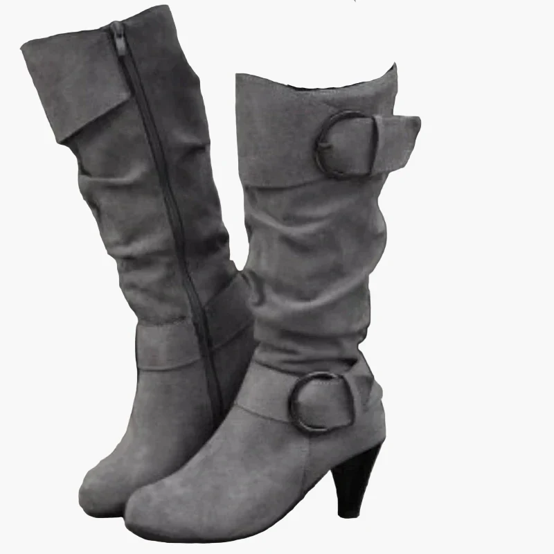 Damen Stiefeletten mit Absatz und Schnalle – Modische Herbst-Winter Boots für Alltag & Ausgehen - Image 5