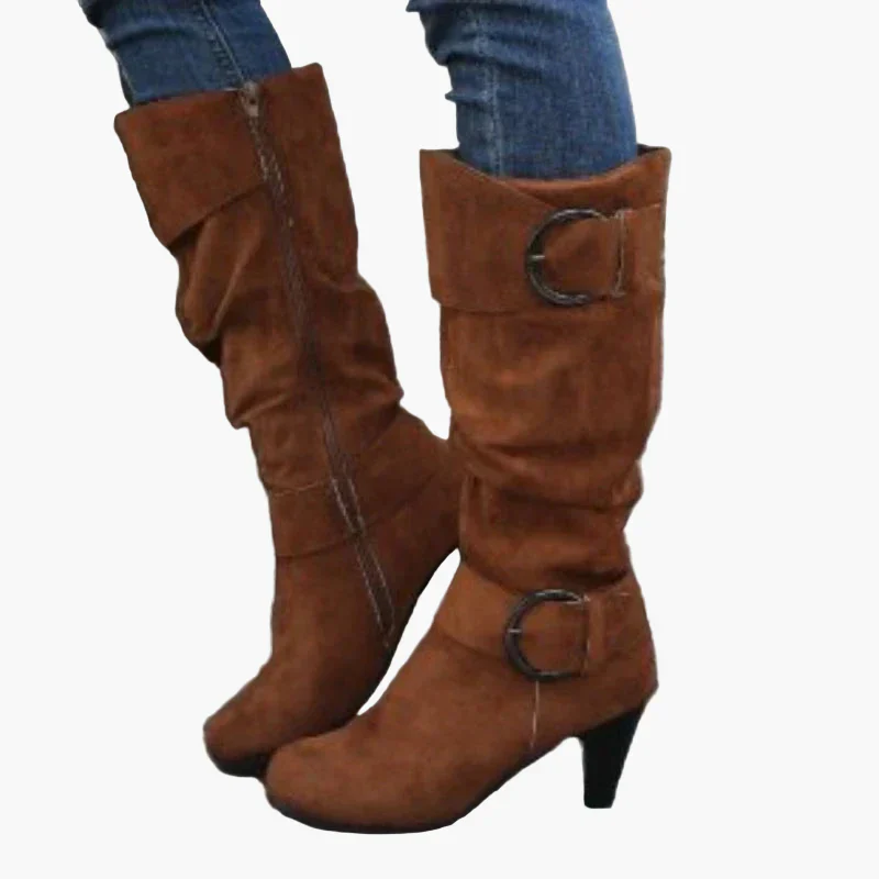 Damen Stiefeletten mit Absatz und Schnalle – Modische Herbst-Winter Boots für Alltag & Ausgehen - Image 6