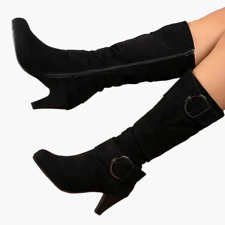Damen Stiefeletten mit Absatz und Schnalle – Modische Herbst-Winter Boots für Alltag & Ausgehen - Image 7