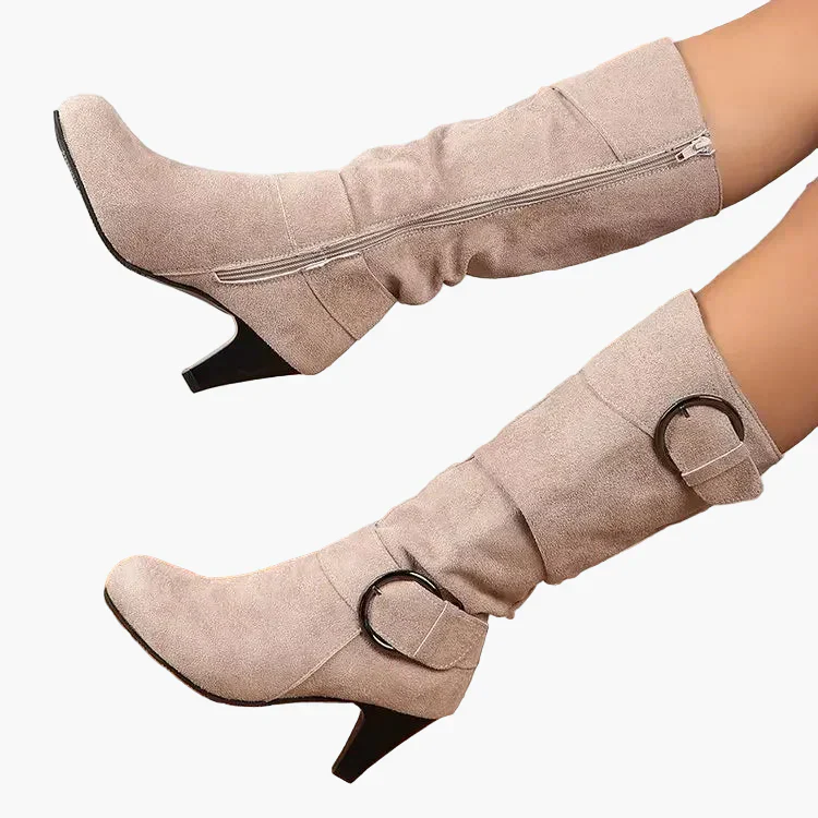 Damen Stiefeletten mit Absatz und Schnalle – Modische Herbst-Winter Boots für Alltag & Ausgehen - Image 9