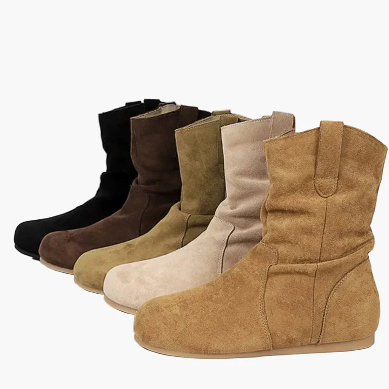 Damen Stiefeletten Flach Bequem Freizeit Klassische Boots - Image 3