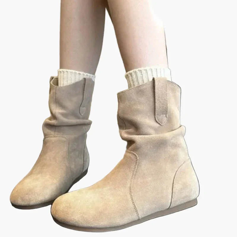 Damen Stiefeletten Flach Bequem Freizeit Klassische Boots - Image 4