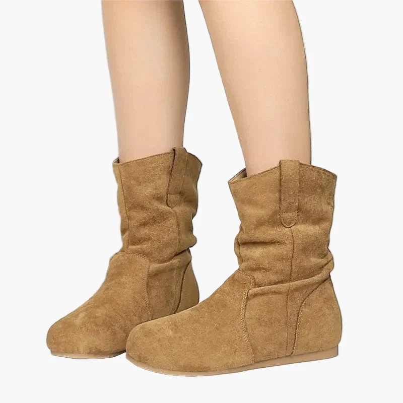 Damen Stiefeletten Flach Bequem Freizeit Klassische Boots - Image 6