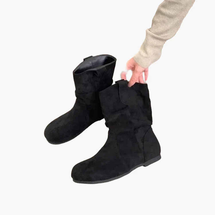 Damen Stiefeletten Flach Bequem Freizeit Klassische Boots - Image 8