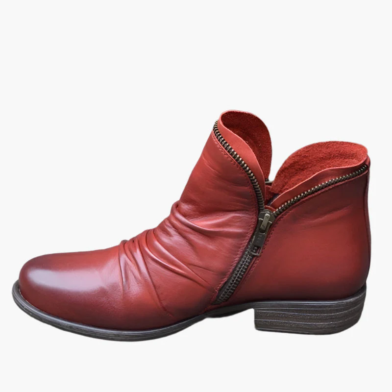 Damen Stiefeletten für Herbst und Winter – Modische und Bequeme Alltagsschuhe mit Reißverschluss - Image 4