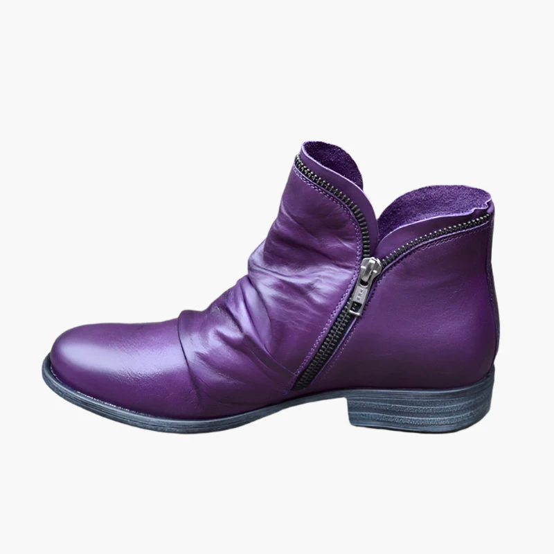 Damen Stiefeletten für Herbst und Winter – Modische und Bequeme Alltagsschuhe mit Reißverschluss - Image 5
