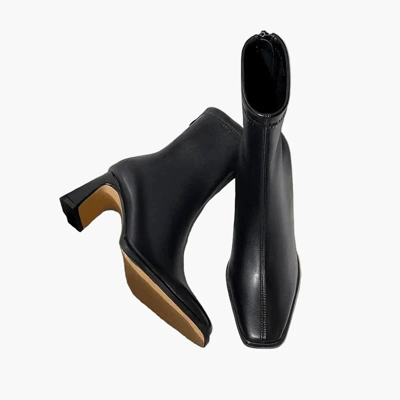 Damen Stiefeletten mit Blockabsatz und elegantem Design für Alltag und Büro - Image 7
