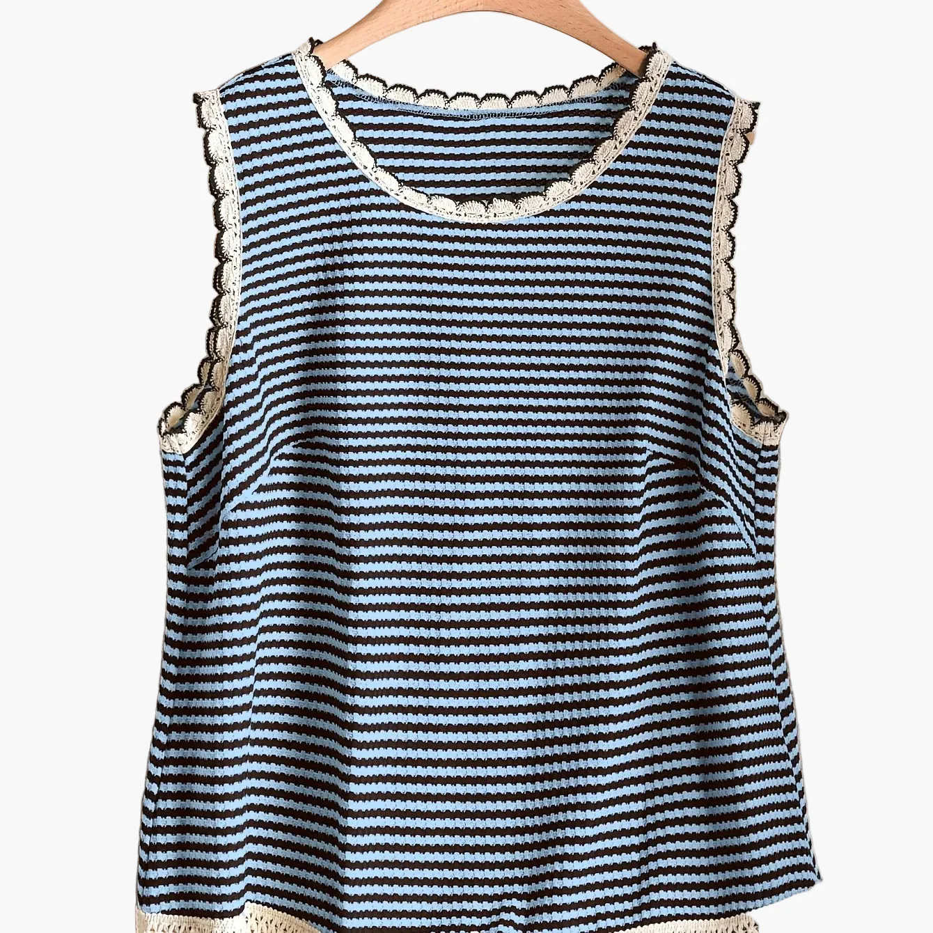 Damen Strick-Tanktop im Boho-Stil mit Streifen und Fransen – Elegantes Freizeit-Oberteil für Frühling und Sommer - Image 15
