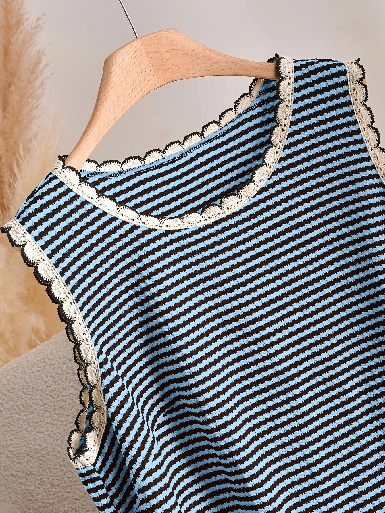 Damen Strick-Tanktop im Boho-Stil mit Streifen und Fransen – Elegantes Freizeit-Oberteil für Frühling und Sommer - Image 9