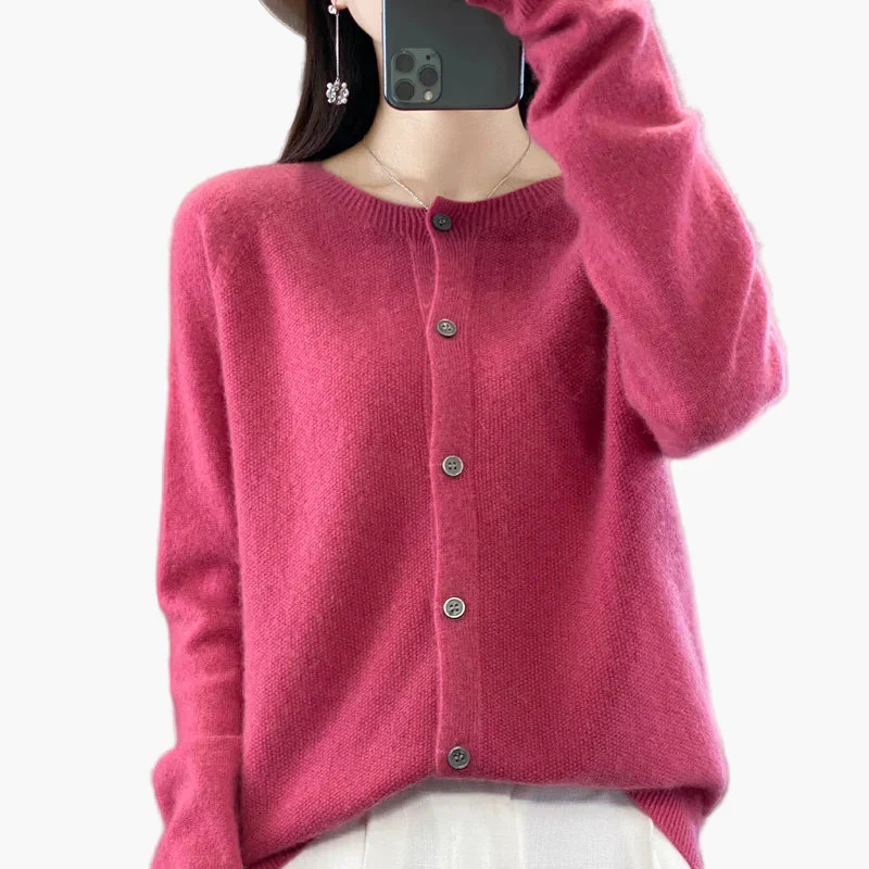 Damen Strickjacke – Klassischer Cardigan im eleganten Stil für Alltag und Büro - Image 12