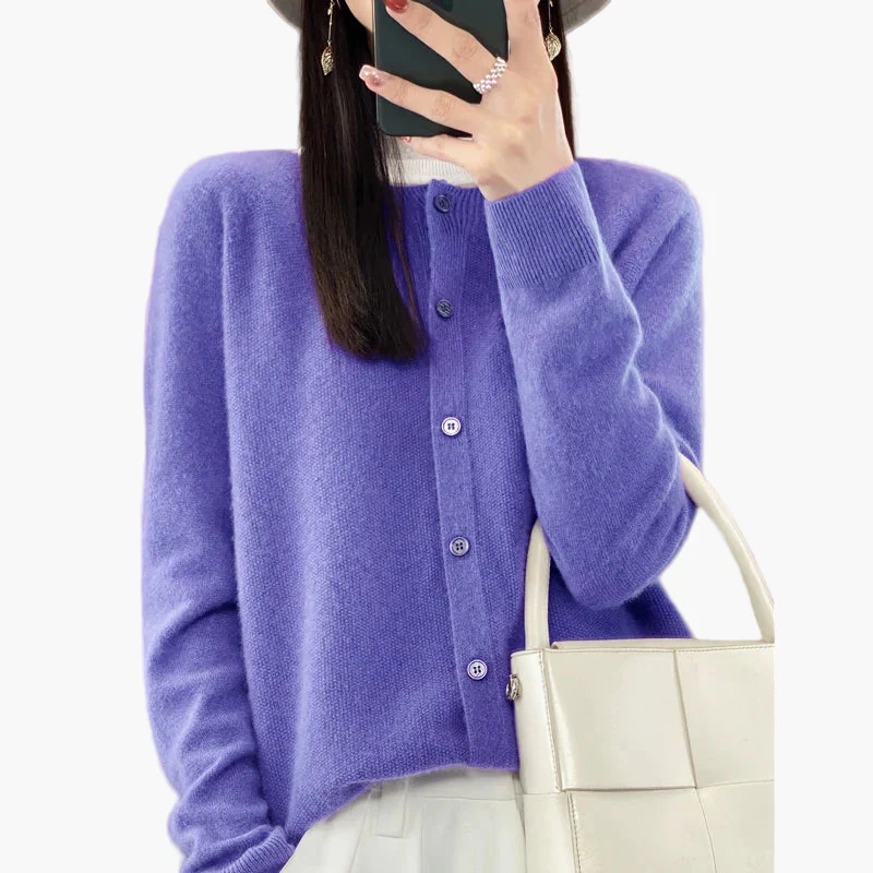 Damen Strickjacke – Klassischer Cardigan im eleganten Stil für Alltag und Büro - Image 2