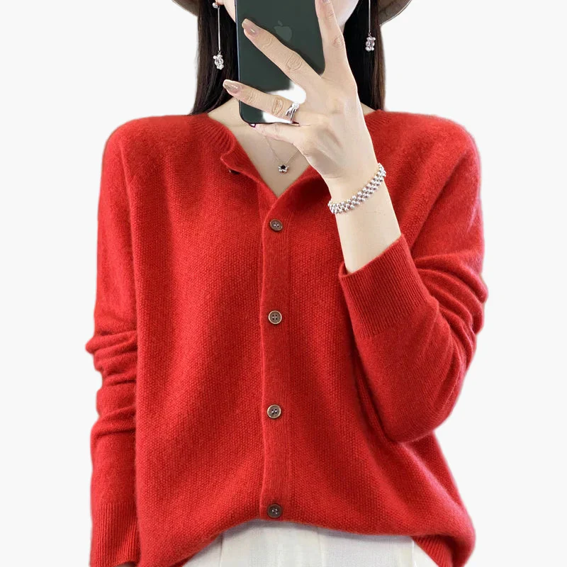 Damen Strickjacke – Klassischer Cardigan im eleganten Stil für Alltag und Büro - Image 4