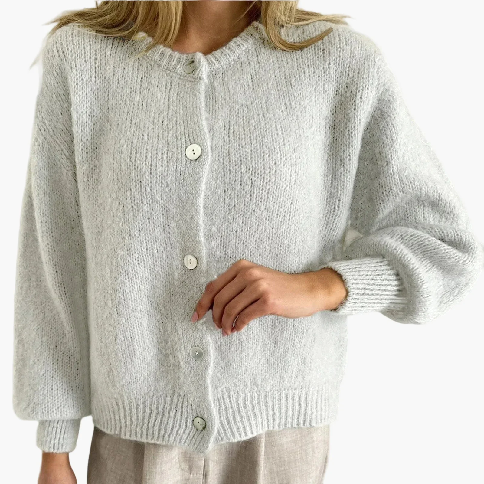 Damen Strickjacke im klassischen Stil – Bequemer Freizeit-Cardigan für den Alltag - Image 2