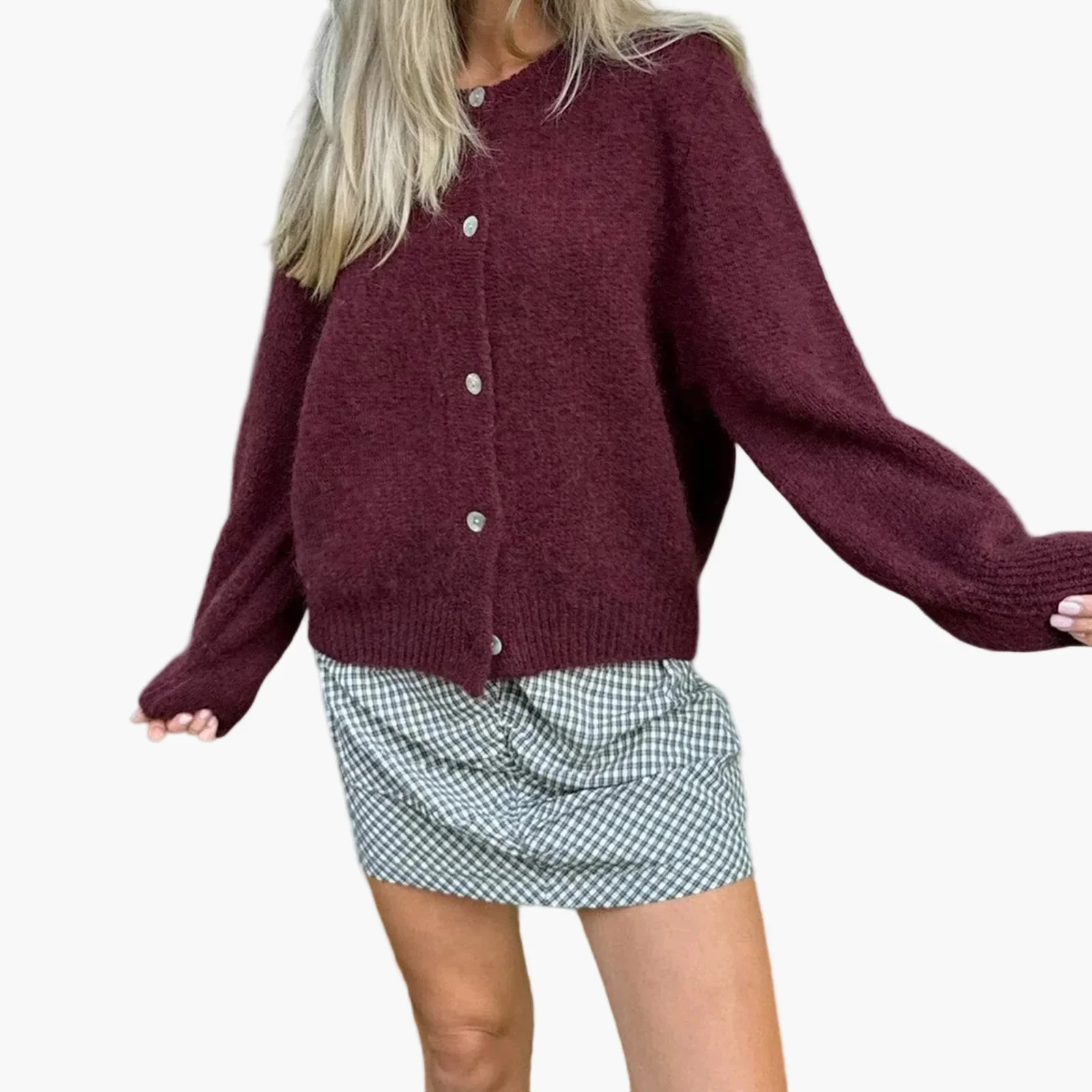 Damen Strickjacke im klassischen Stil – Bequemer Freizeit-Cardigan für den Alltag - Image 5