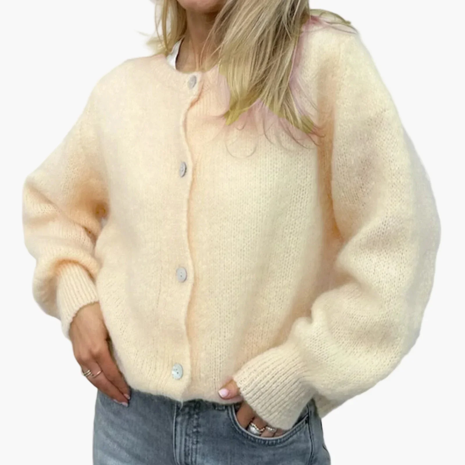Damen Strickjacke im klassischen Stil – Bequemer Freizeit-Cardigan für den Alltag - Image 7