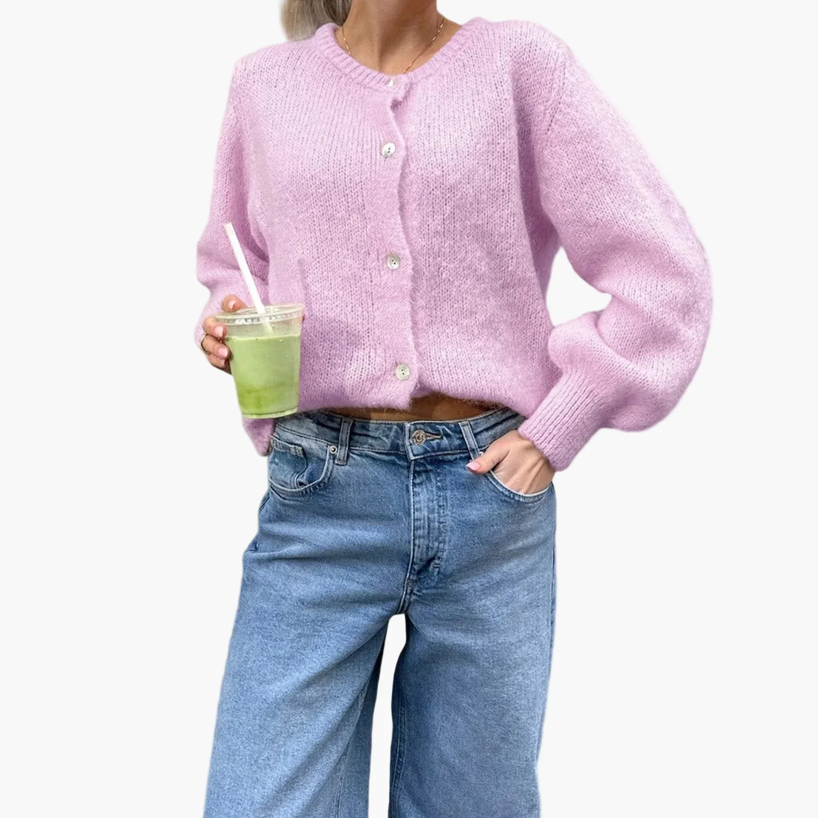 Damen Strickjacke im klassischen Stil – Bequemer Freizeit-Cardigan für den Alltag - Image 9
