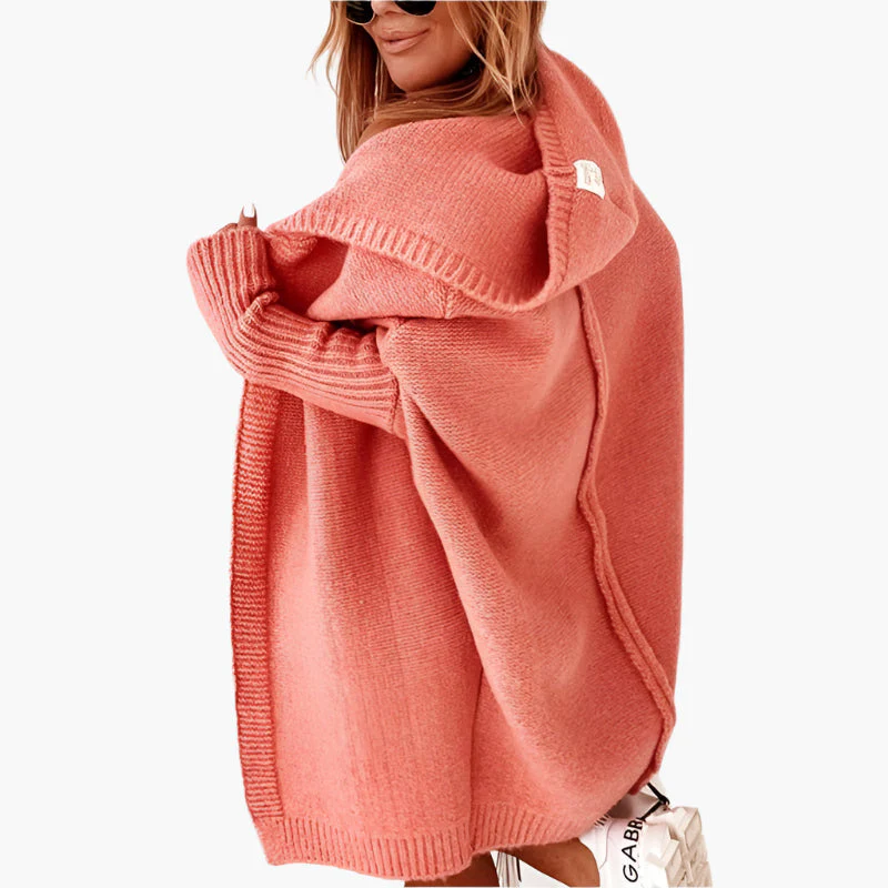 Damen Strickjacke mit Kapuze – Kuscheliger Oversize Cardigan für Herbst und Winter, modisches Freizeit-Outfit - Image 10